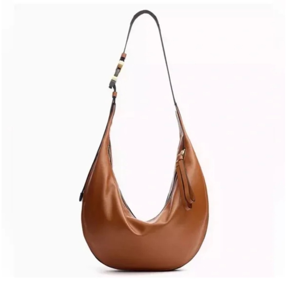 Rag&Bone Riser Leather Crescent Hobo Crossbody Bag
